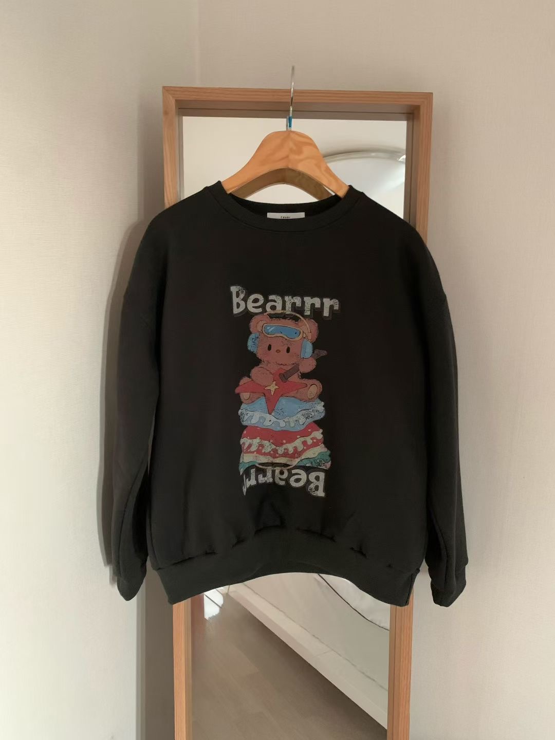 FEVER韓國直郵㊣女士新品真品人氣時尚推薦熱賣25秋冬衛衣抓絨FEVER衛衣