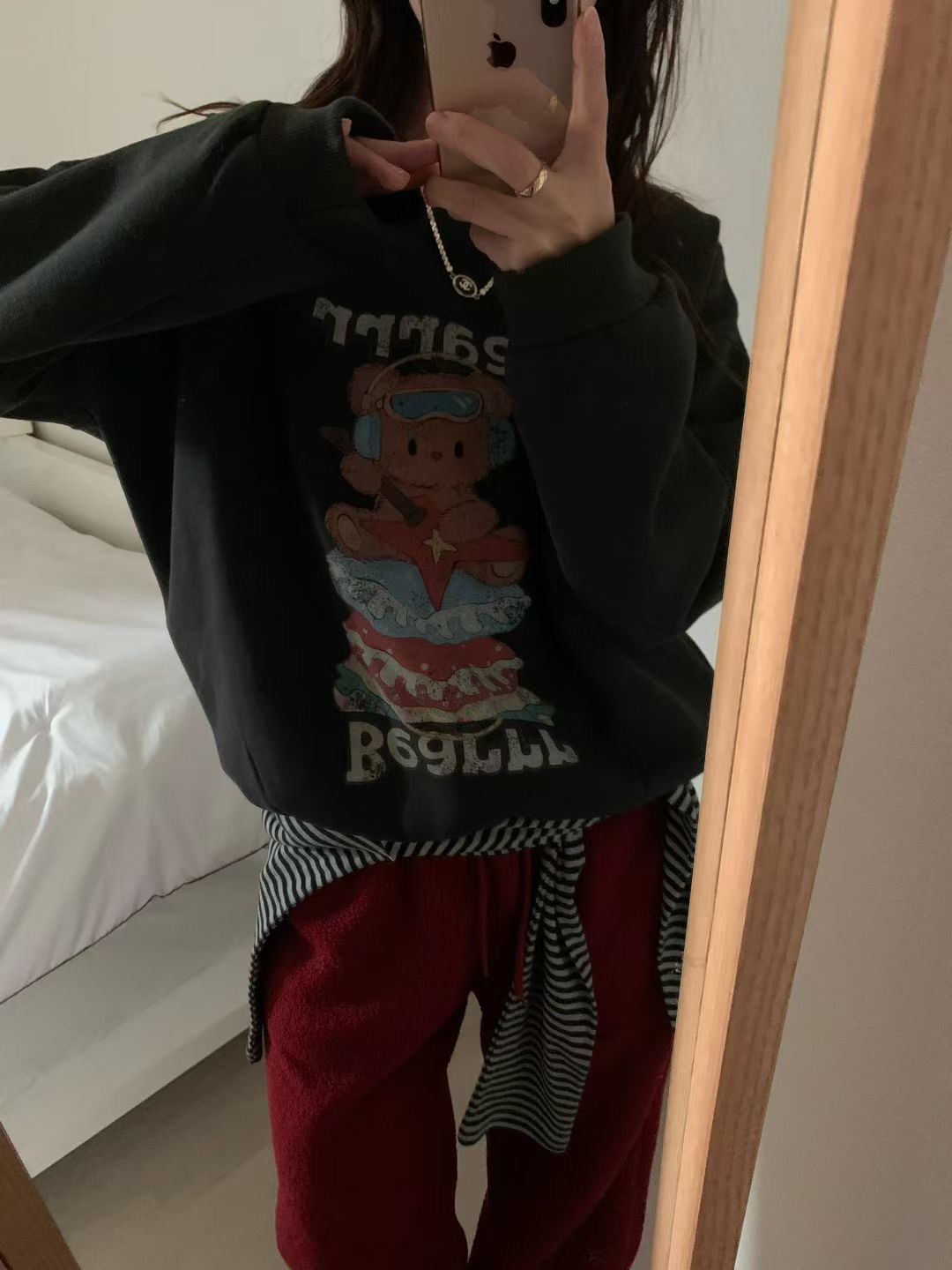 FEVER韓國直郵㊣女士新品真品人氣時尚推薦熱賣25秋冬衛衣抓絨FEVER衛衣圖色2