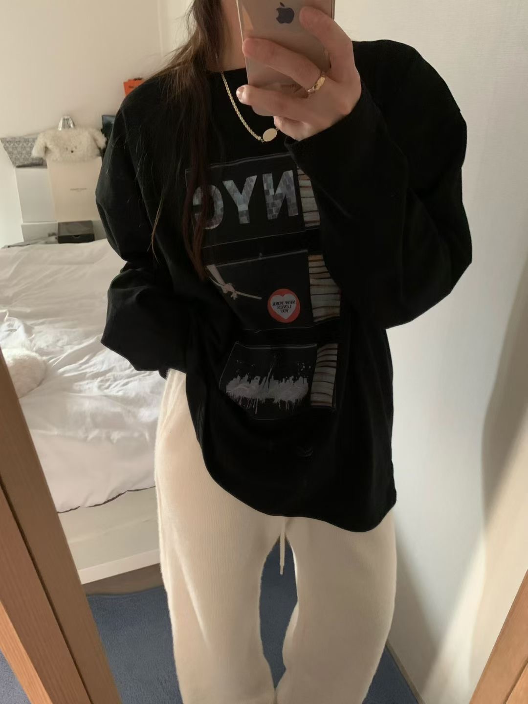 FEVER韓國代購㊣女士新品人氣真品熱賣職業休閑時尚長袖T恤FEVER長袖T恤