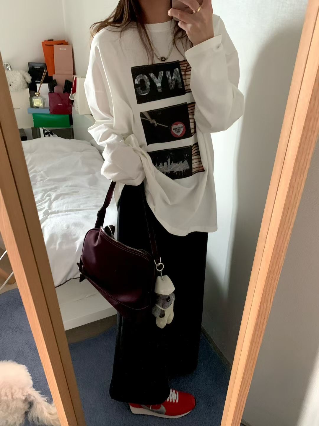 FEVER韓國代購㊣女士新品人氣真品熱賣職業休閑時尚長袖T恤FEVER長袖T恤