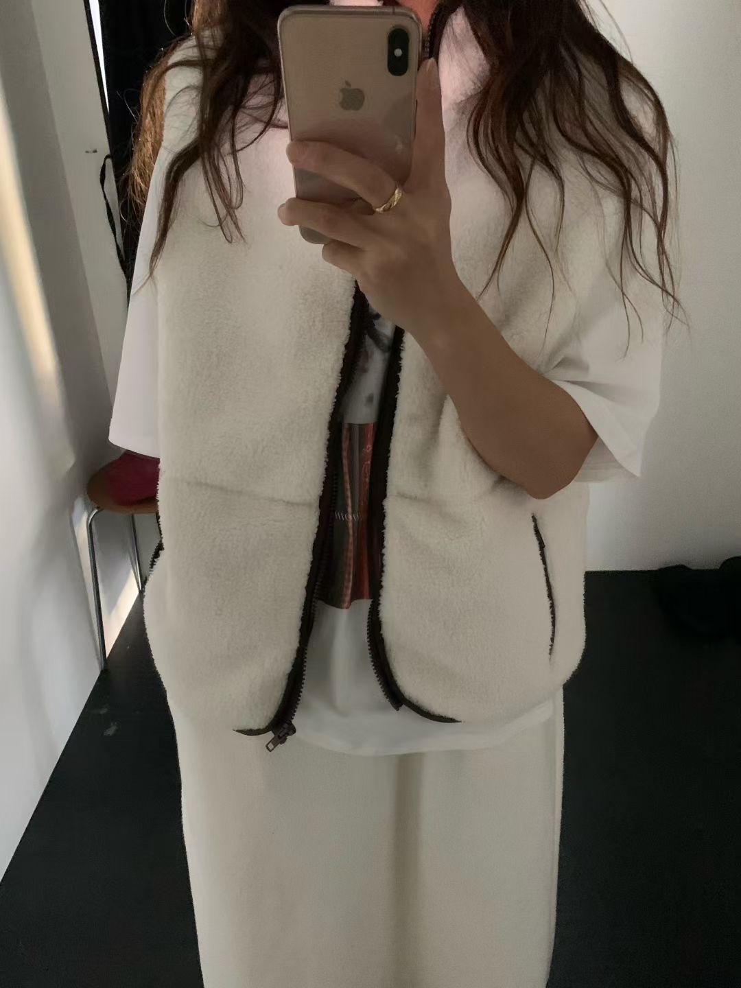 FEVER韓國代購㊣女士新品時尚推薦熱賣25秋冬真品馬甲絎縫絨FEVER馬甲