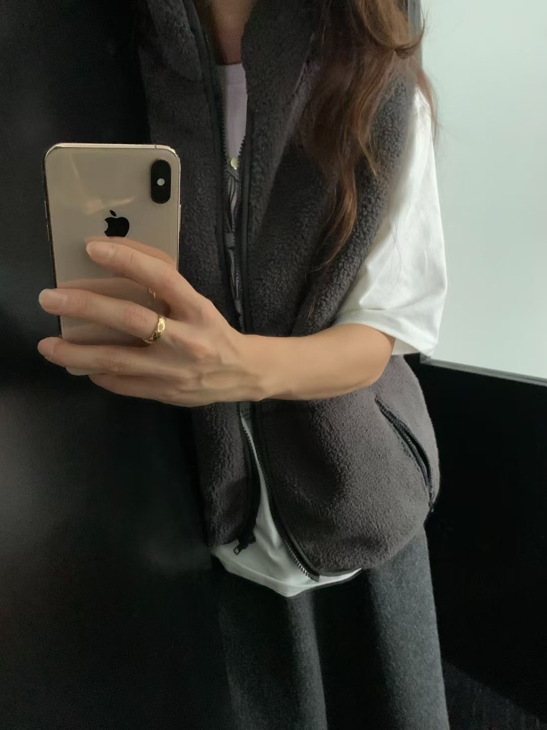 FEVER韓國代購㊣女士新品時尚推薦熱賣25秋冬真品馬甲絎縫絨FEVER馬甲