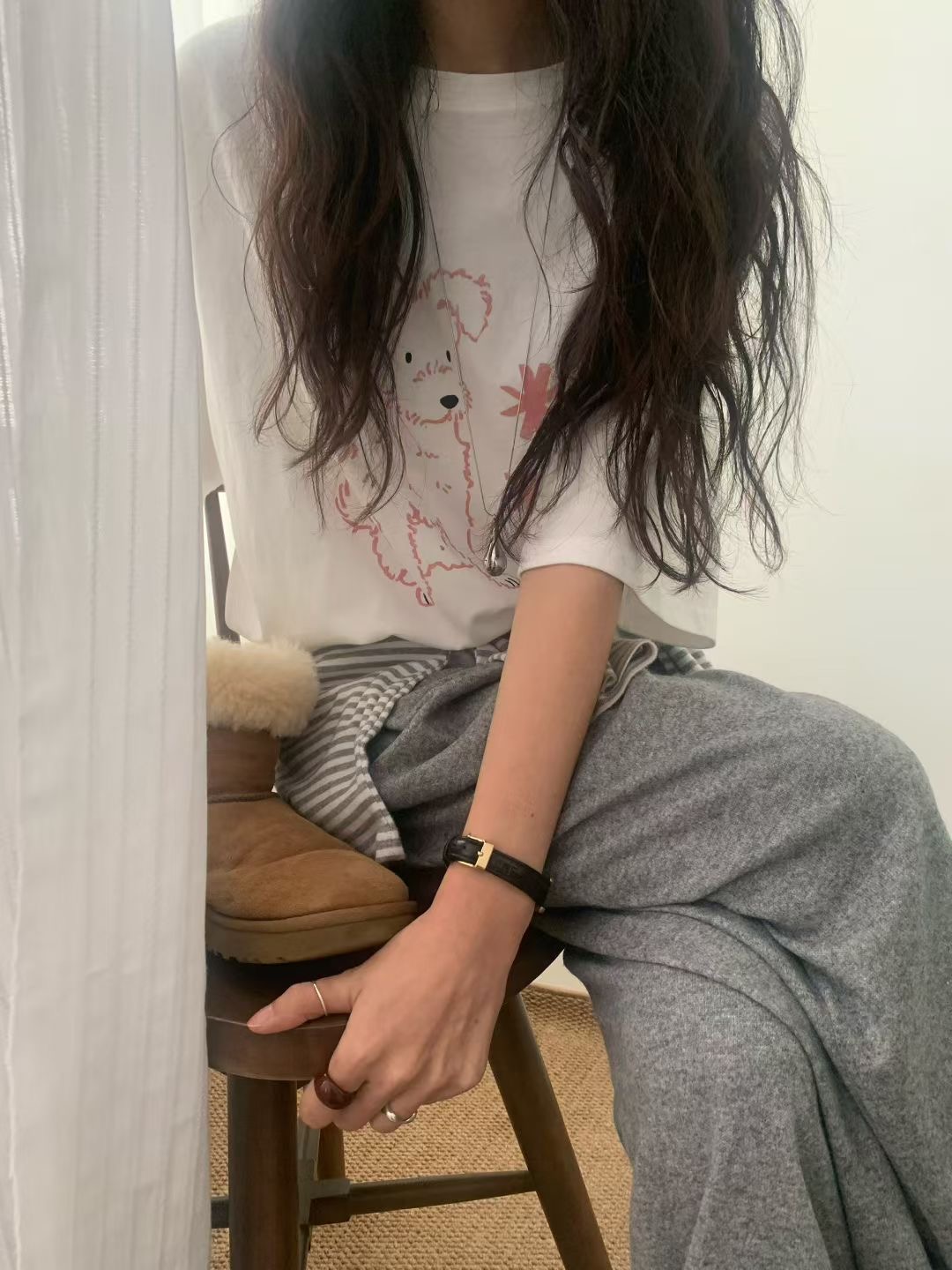 FEVER韓國直郵㊣女裝新品25秋冬真品人氣熱賣休閑推薦職業T恤FEVERT恤