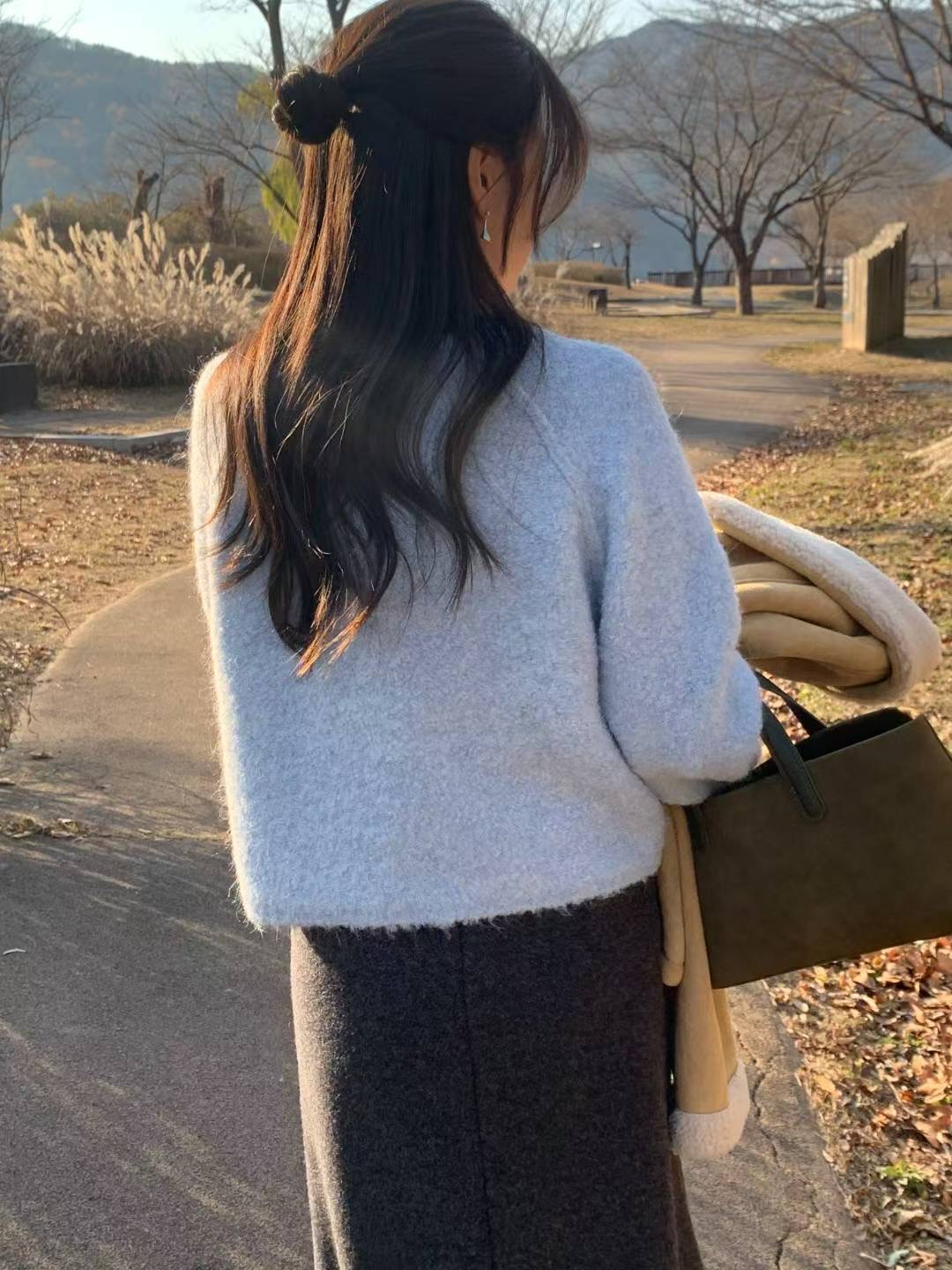 AREING韓國直郵㊣女裝新款時尚推薦熱賣職業真品25秋冬針織衫AREING針織衫