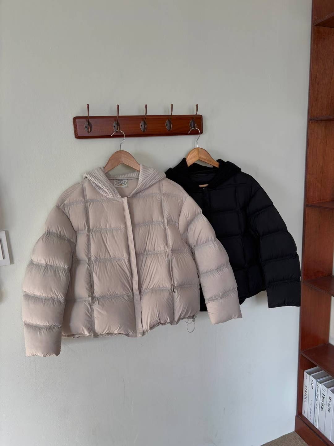 L.REWIND韓國直郵㊣女士新款時尚25秋冬休閑短款羽絨服連帽絨L.REWIND短款羽絨服圖色2左二色