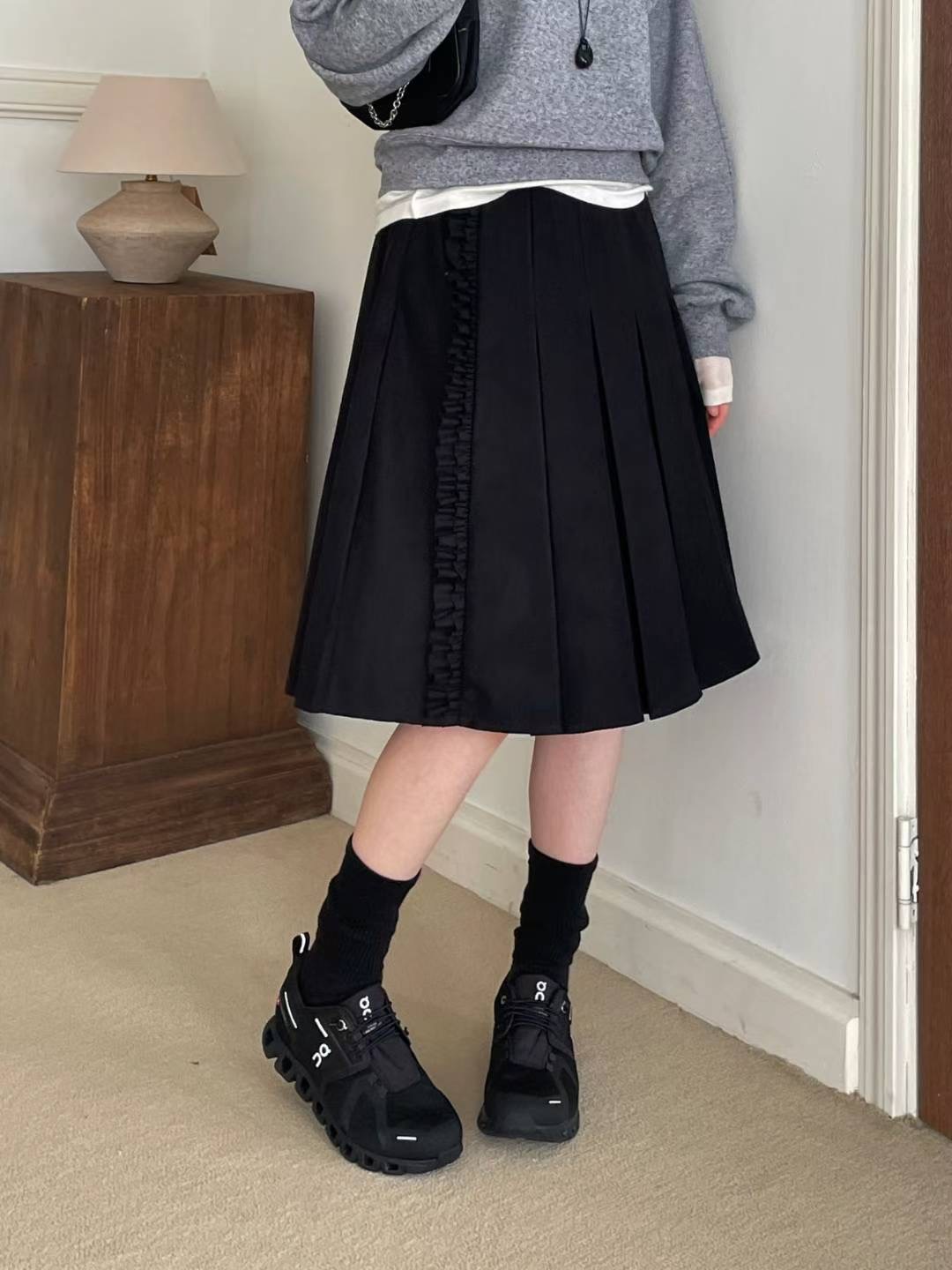 L.REWIND韓國代購㊣女裝新品人氣熱賣25秋冬真品半身裙中短裙L.REWIND半身裙/中短裙圖色1