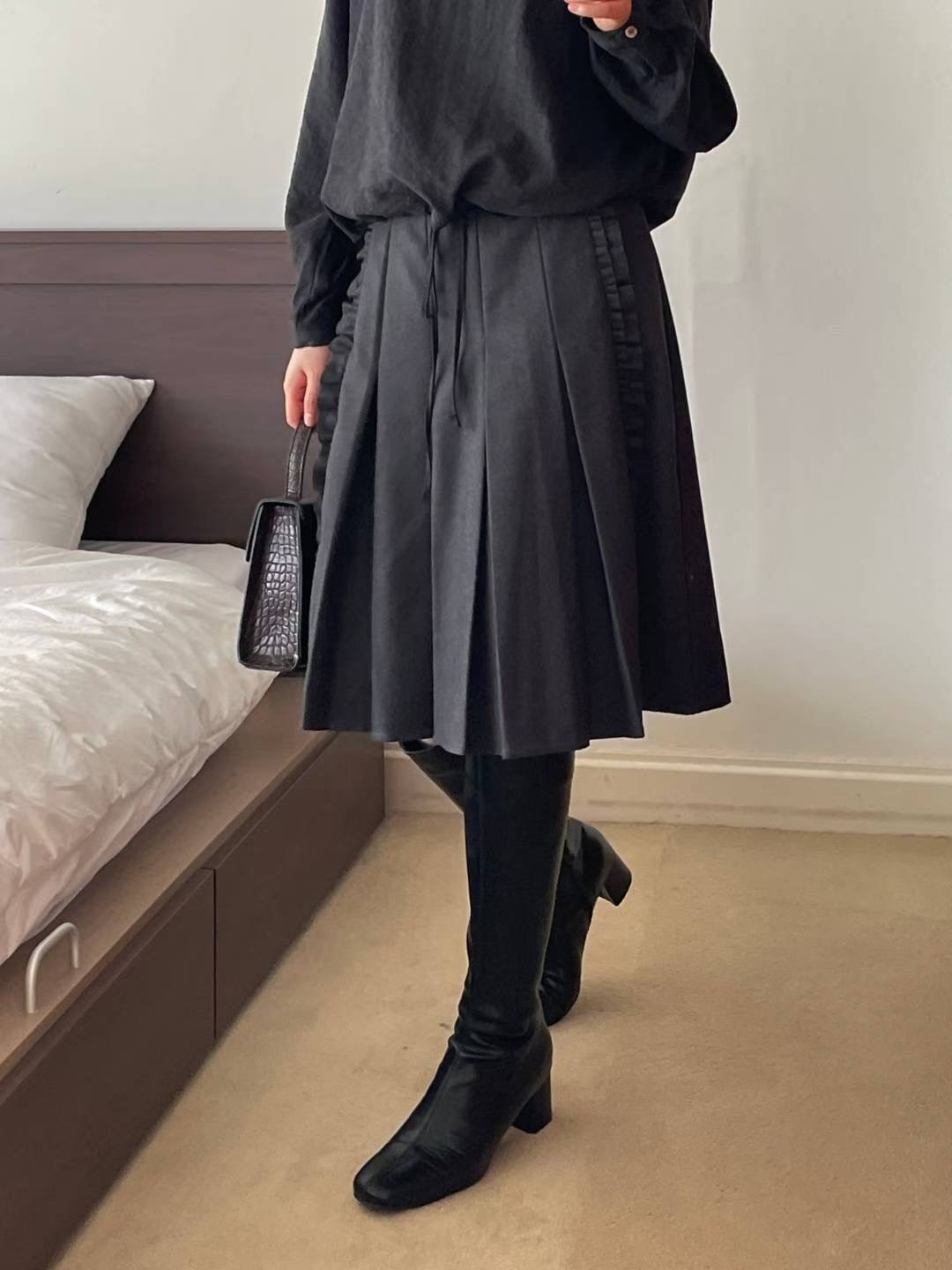 L.REWIND韓國代購㊣女裝新品人氣熱賣25秋冬真品半身裙中短裙L.REWIND半身裙/中短裙圖色2