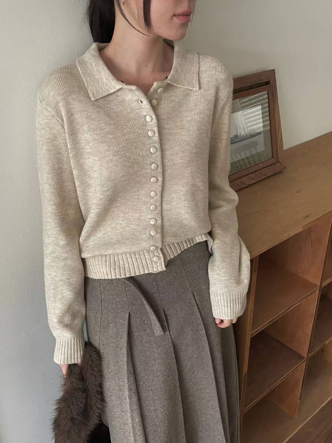 L.REWIND東大門㊣直郵女裝新品休閑25秋冬真品時尚推薦針織衫L.REWIND針織衫