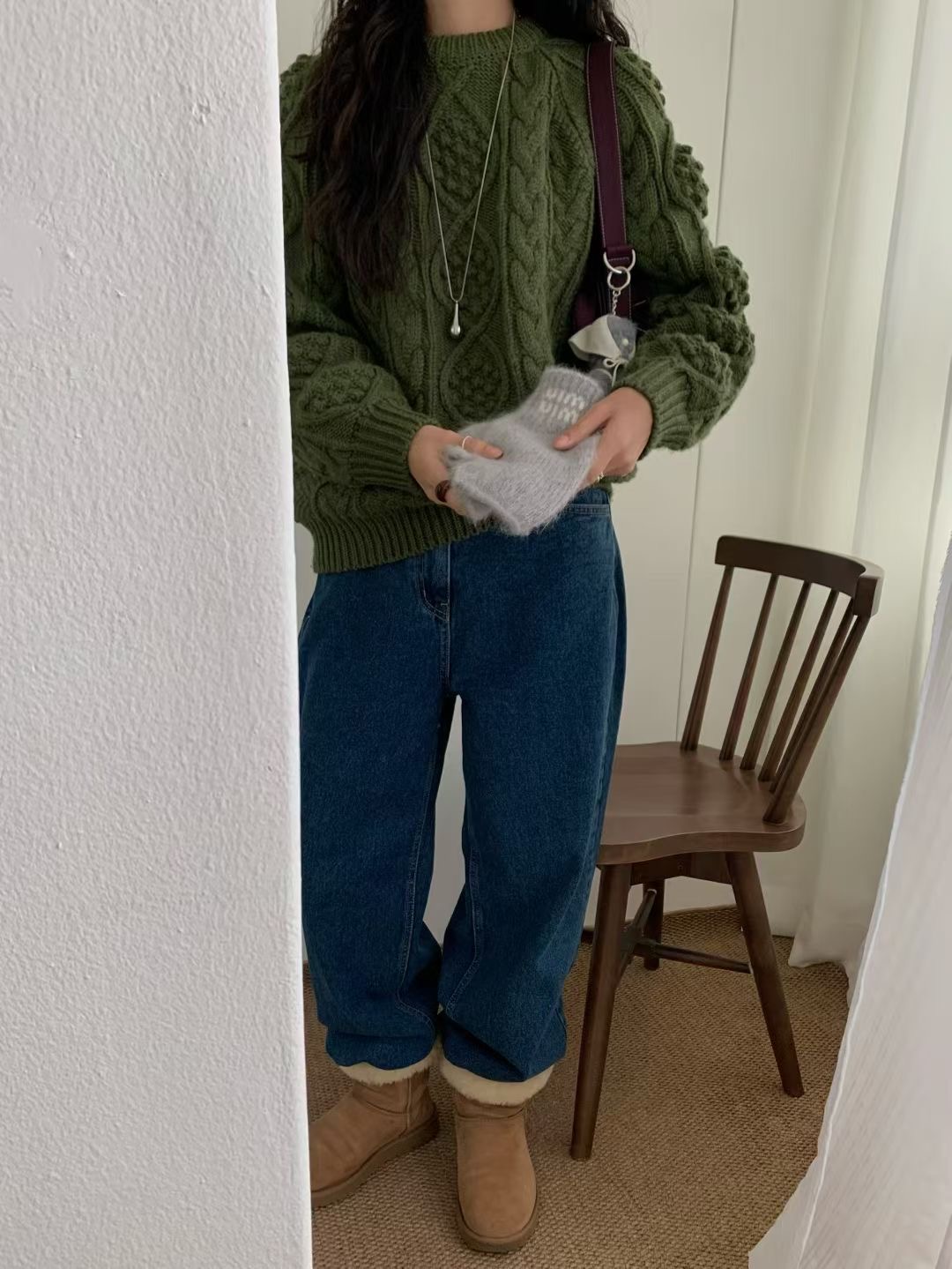 FEVER東大門㊣代購女士新品25秋冬真品時尚休閑推薦人氣針織衫FEVER針織衫圖色2