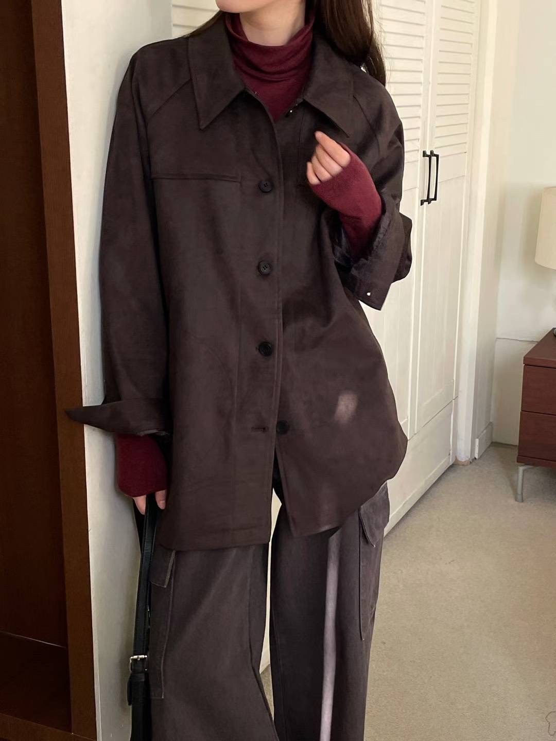 L.REWIND韓國代購㊣女士新款熱賣時尚職業推薦人氣中長款大衣L.REWIND中長款大衣圖色2