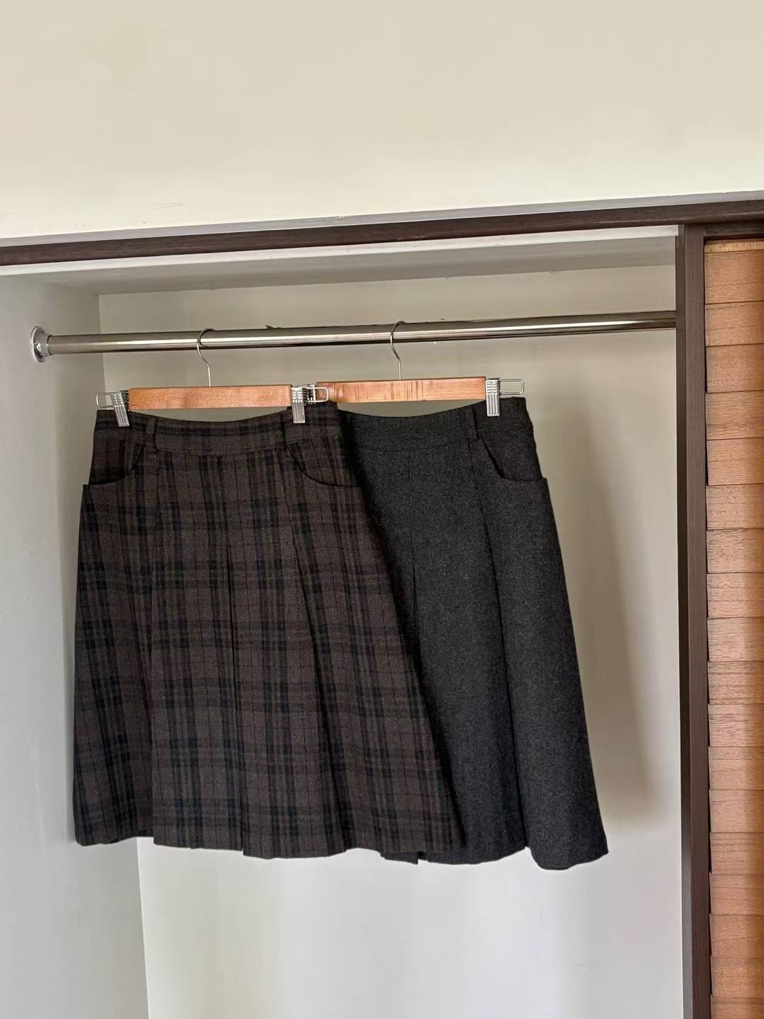 L.REWIND東大門㊣實拍女士新品熱賣休閑25秋冬半身裙中短裙羊毛L.REWIND半身裙/中短裙