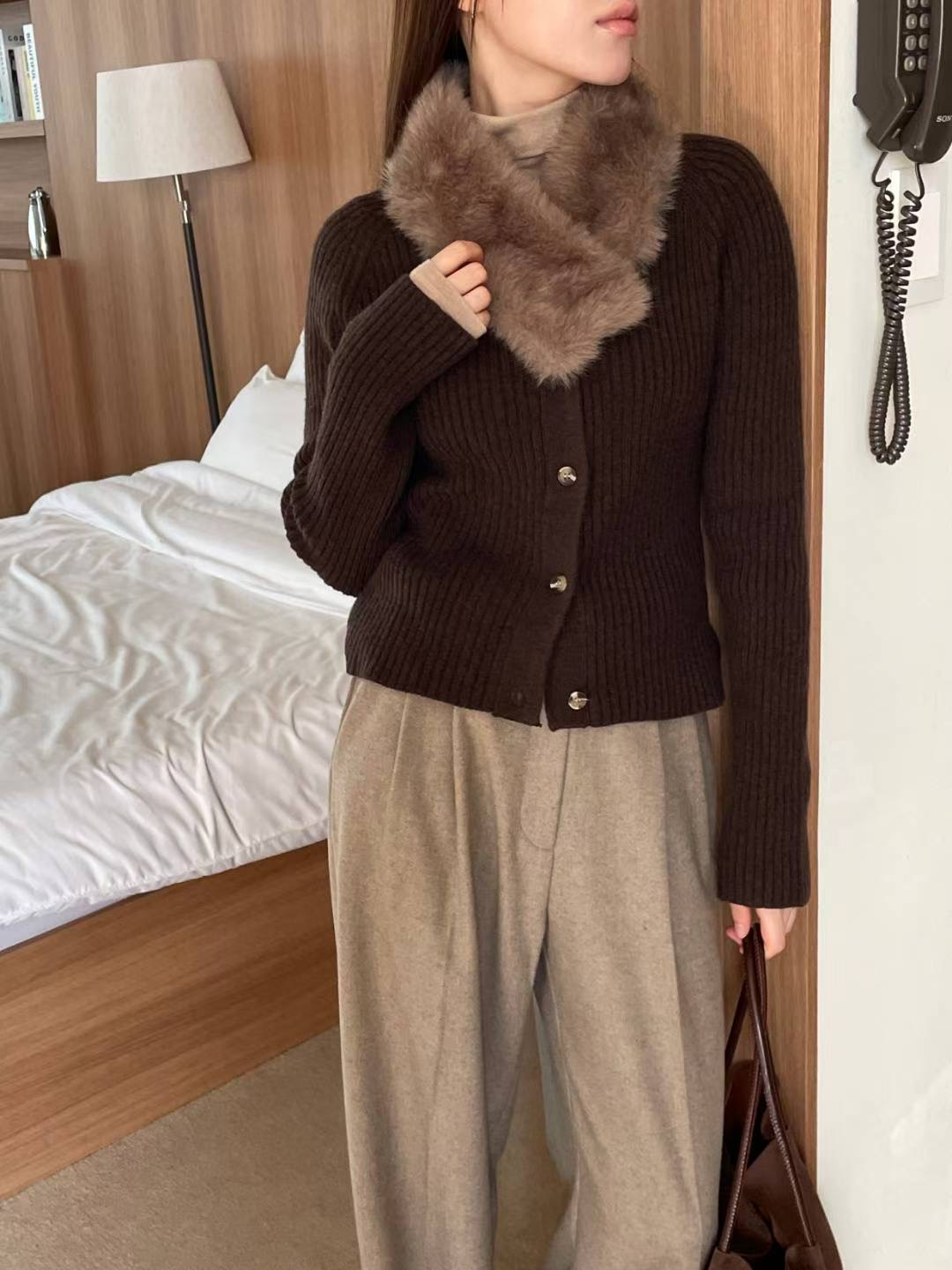 L.REWIND東大門㊣實拍女士新品休閑人氣時尚熱賣職業針織衫L.REWIND針織衫圖色1