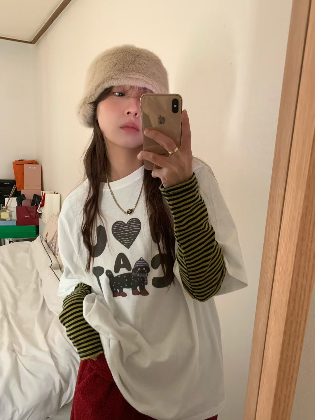 FEVER韓國直郵㊣女士新款時尚真品25秋冬推薦人氣熱賣職業T恤FEVERT恤