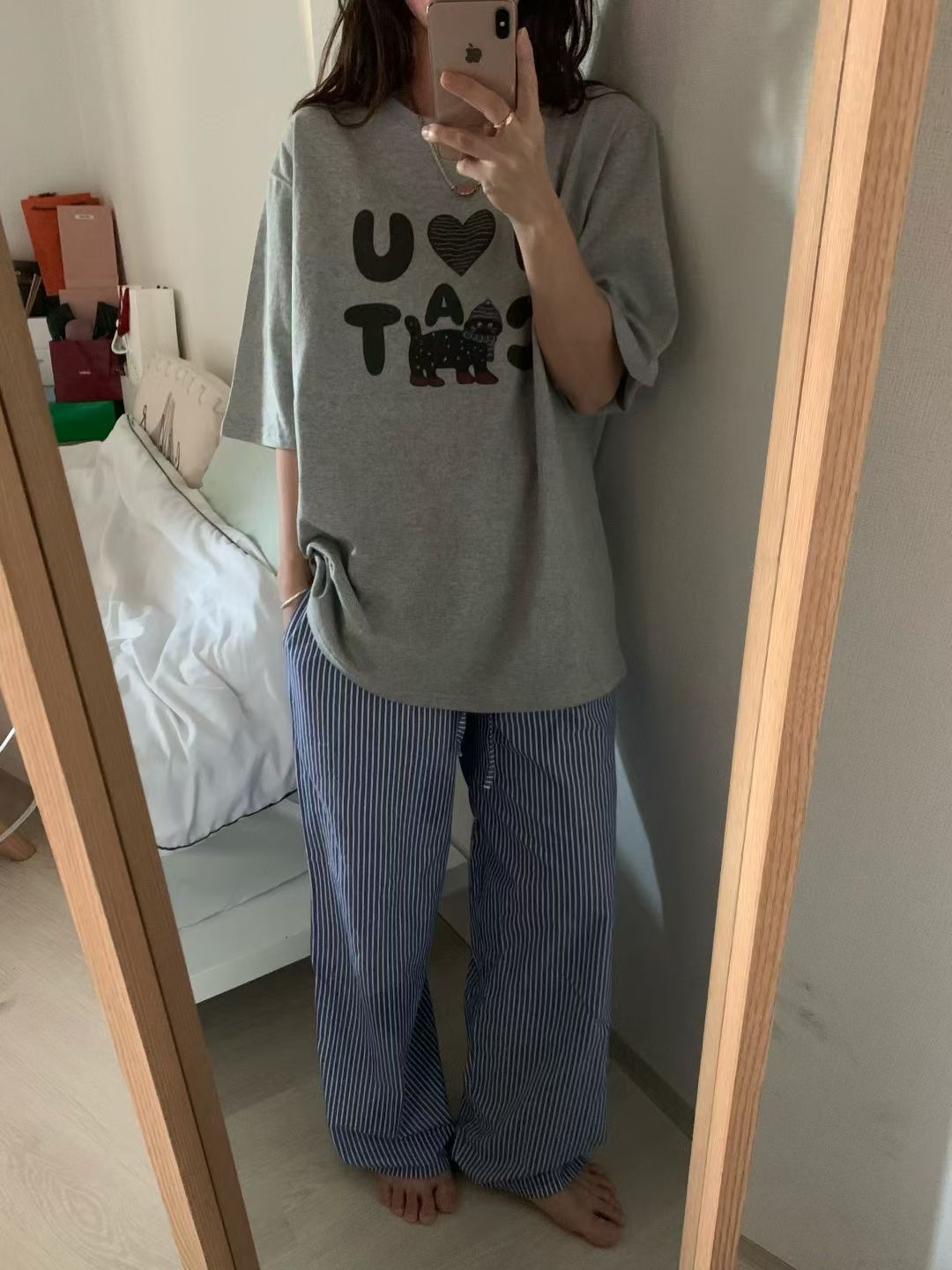 FEVER韓國直郵㊣女士新款時尚真品25秋冬推薦人氣熱賣職業T恤FEVERT恤圖色2