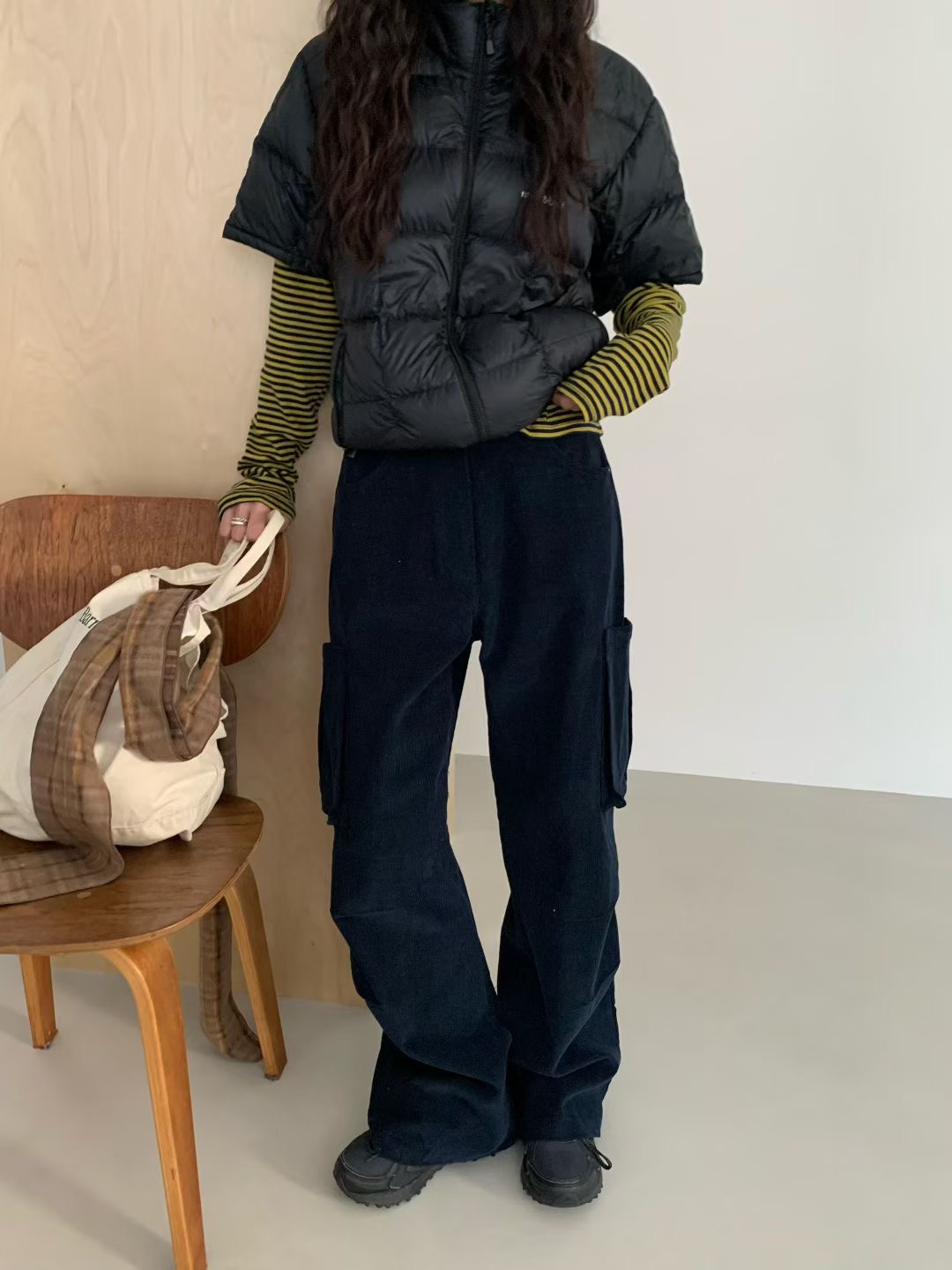 FEVER韓國直郵㊣女裝新款時尚熱賣休閑真品推薦休閑褲燈芯絨FEVER休閑褲