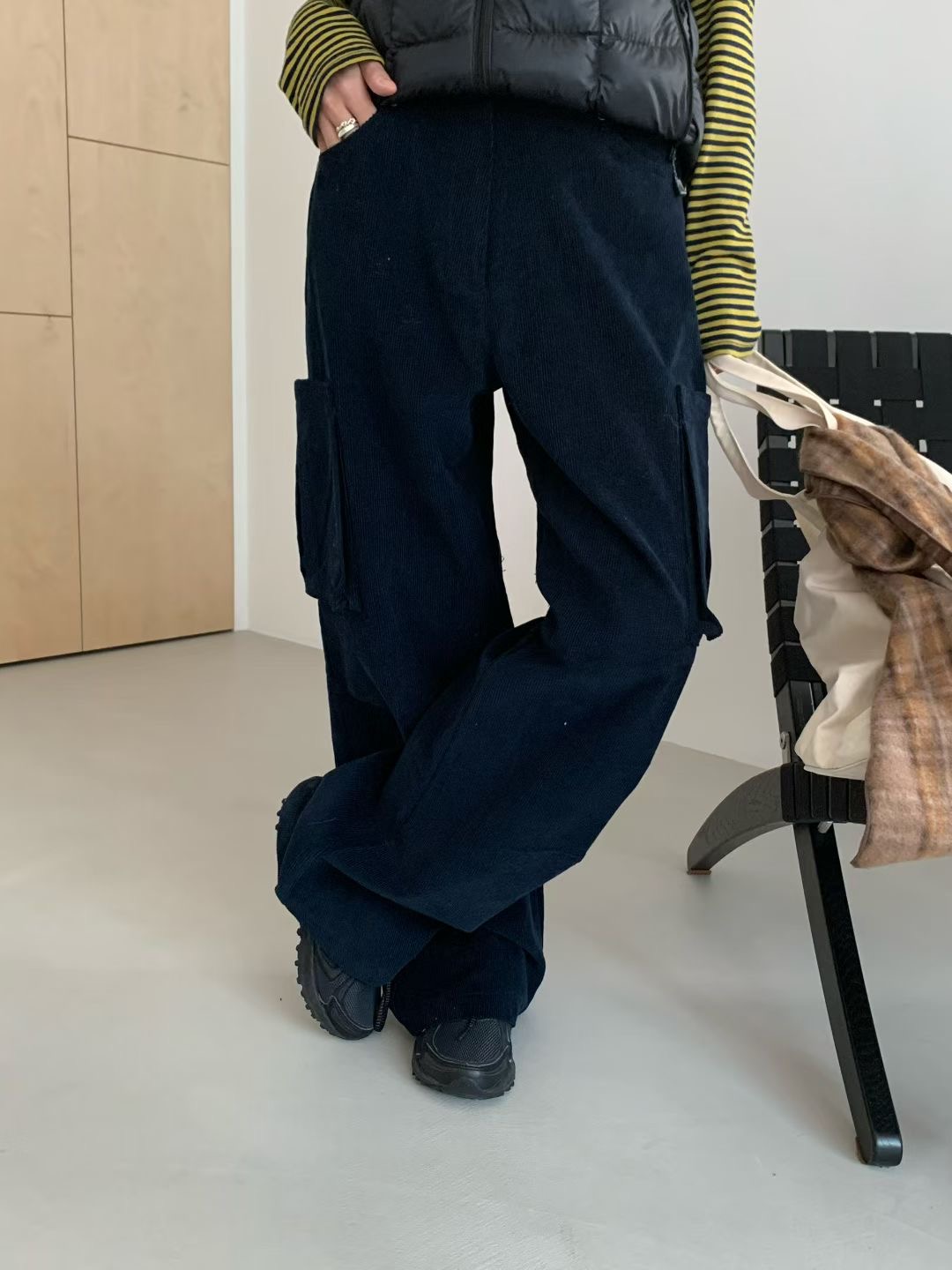 FEVER韓國直郵㊣女裝新款時尚熱賣休閑真品推薦休閑褲燈芯絨FEVER休閑褲