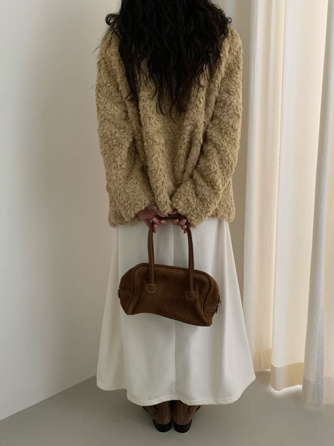 FEVER韓國直郵㊣女裝新品人氣時尚熱賣真品25秋冬夾克皮草高領FEVER夾克