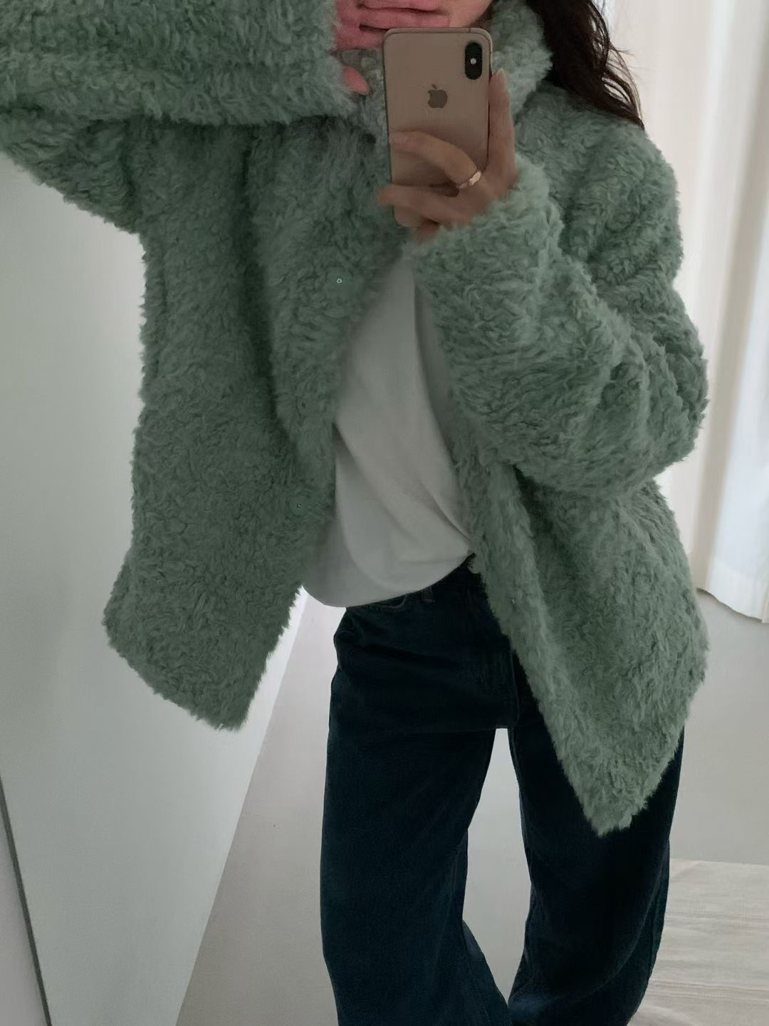 FEVER韓國直郵㊣女裝新品人氣時尚熱賣真品25秋冬夾克皮草高領FEVER夾克圖色3