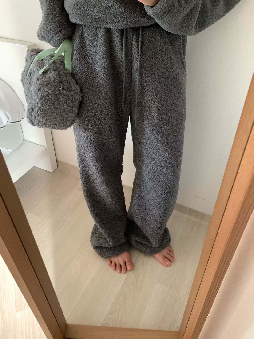 FEVER東大門㊣實拍女裝新款推薦熱賣休閑時尚人氣休閑褲連帽衫FEVER休閑褲圖色1