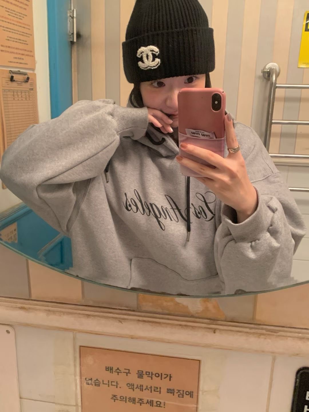 FEVER韓國直郵㊣女裝新品休閑人氣真品熱賣時尚推薦衛衣連帽衫FEVER衛衣