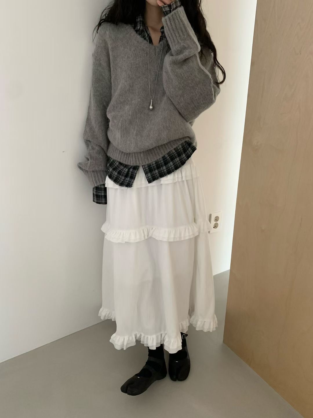 FEVER韓國代購㊣女裝新品熱賣真品推薦休閑人氣時尚25秋冬長裙FEVER長裙