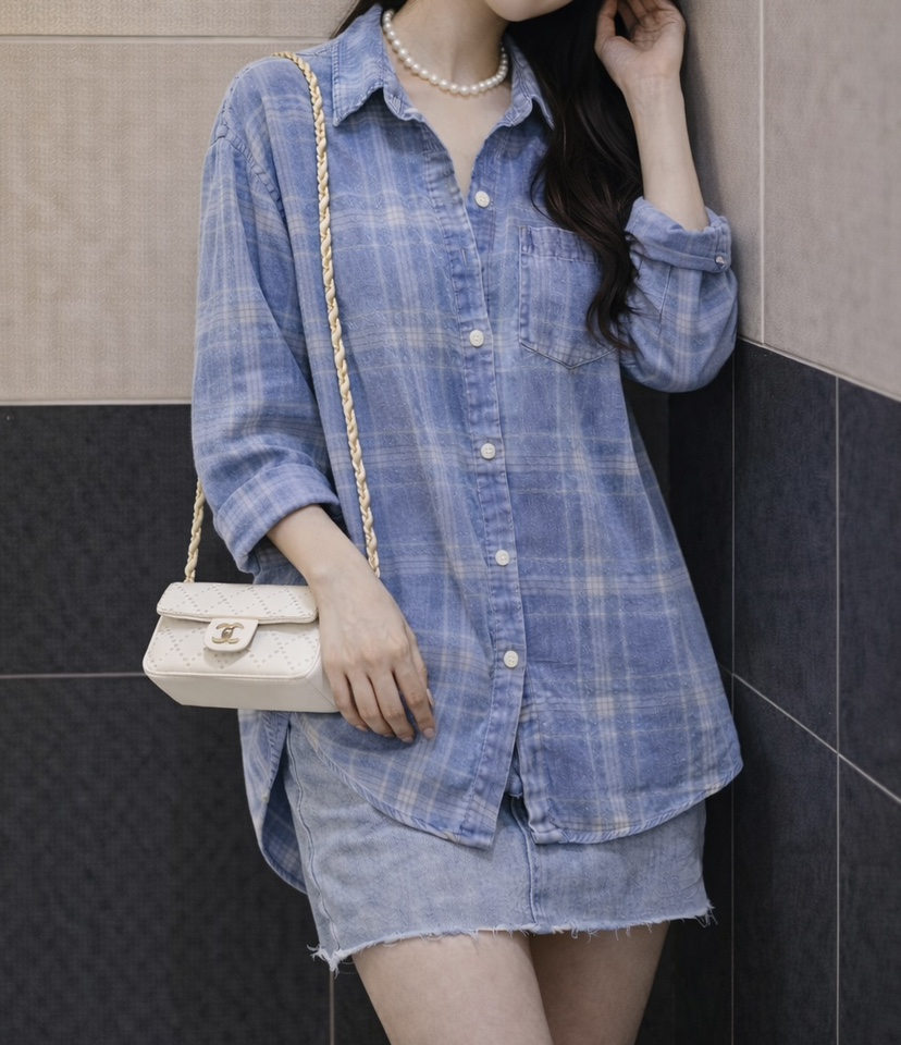 CORAL東大門㊣實拍女裝新品25秋冬職業休閑時尚人氣襯衫蕾絲衫CORAL襯衫/蕾絲衫