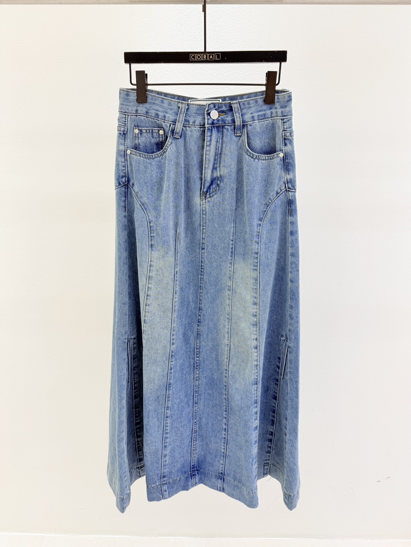 CORAL東大門㊣直郵女裝新款25秋冬時尚人氣休閑推薦職業長裙CORAL長裙圖色1