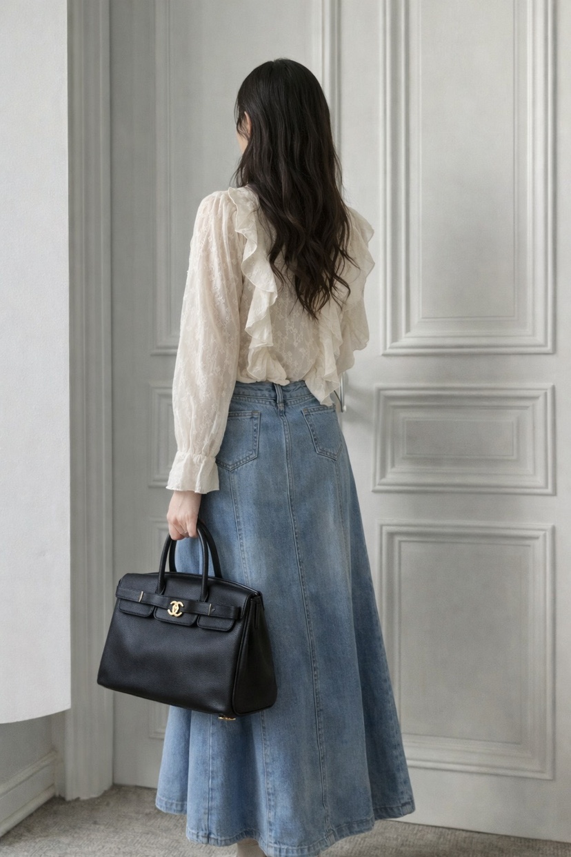 CORAL東大門㊣直郵女裝新款真品職業人氣襯衫蕾絲衫荷葉邊刺繡CORAL襯衫/蕾絲衫