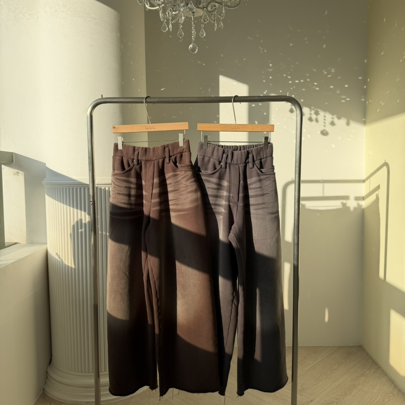 PALETTE-Q韓國直郵㊣女裝新品人氣時尚休閑休閑褲加絨抓絨PALETTE-Q休閑褲