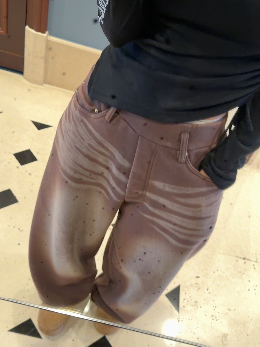 PALETTE-Q韓國直郵㊣女裝新品人氣時尚休閑休閑褲加絨抓絨PALETTE-Q休閑褲