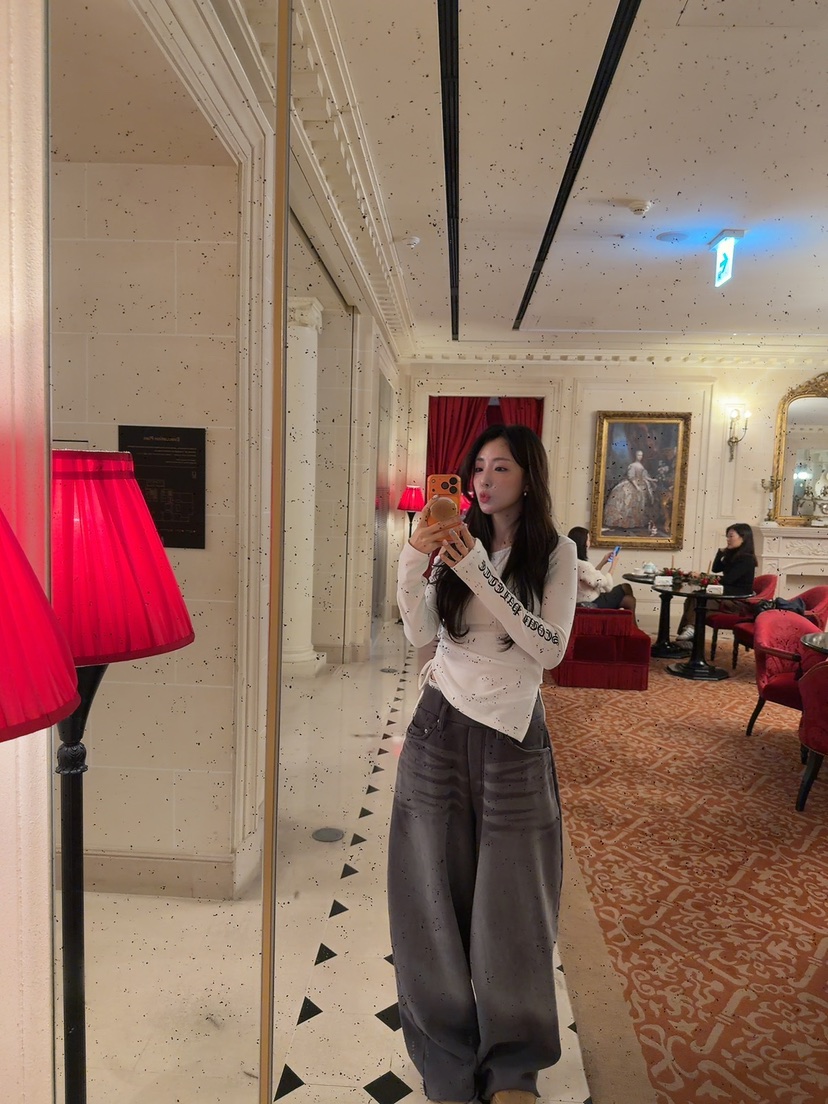 PALETTE-Q韓國直郵㊣女裝新品人氣時尚休閑休閑褲加絨抓絨PALETTE-Q休閑褲