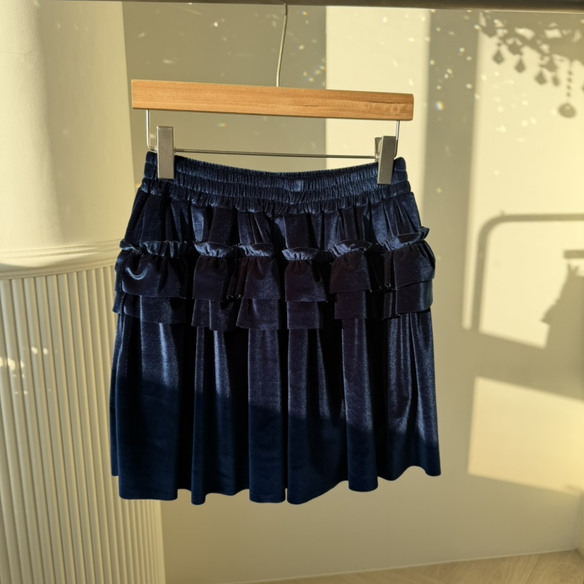 PALETTE-Q韓國直郵㊣女士新品休閑人氣職業25秋冬裙褲褶裥絲絨PALETTE-Q裙褲