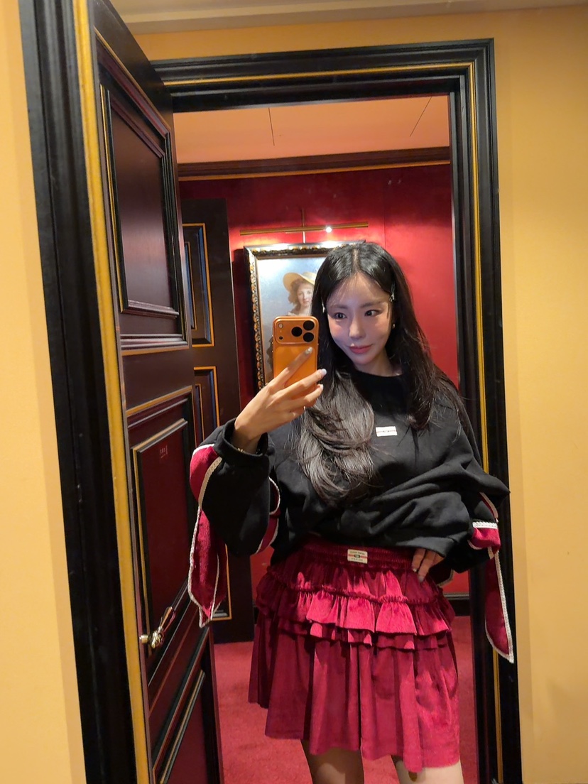 PALETTE-Q韓國直郵㊣女士新品休閑人氣職業25秋冬裙褲褶裥絲絨PALETTE-Q裙褲