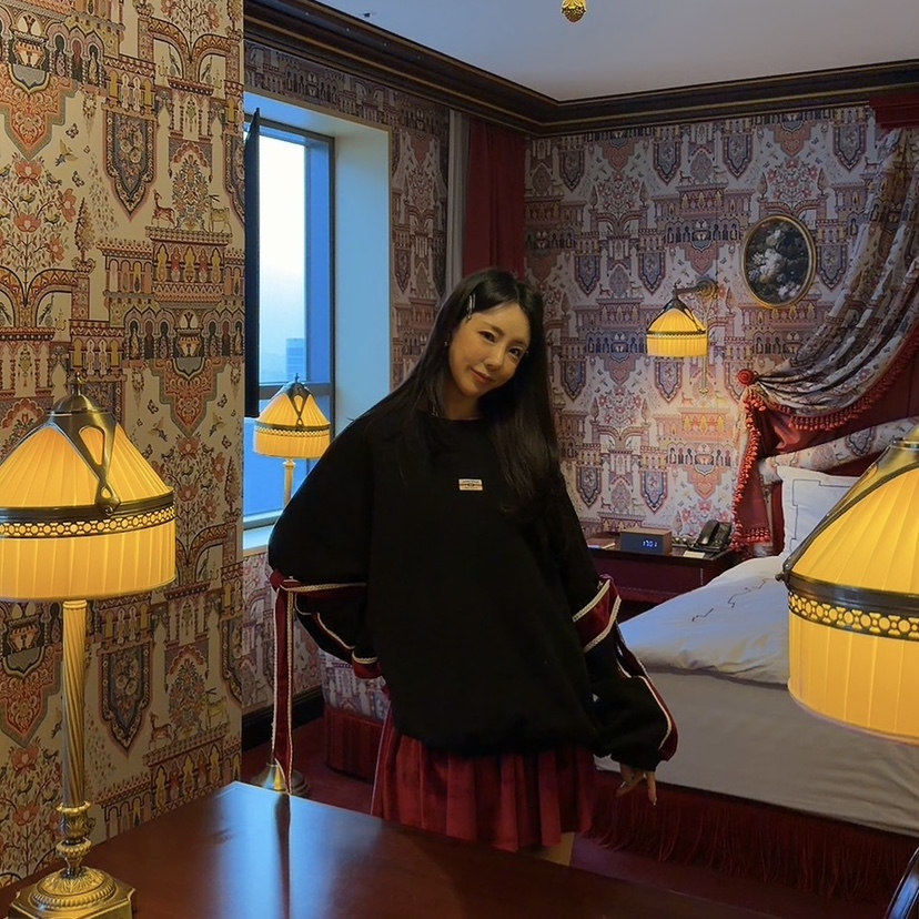 PALETTE-Q韓國直郵㊣女士新品休閑人氣職業25秋冬裙褲褶裥絲絨PALETTE-Q裙褲