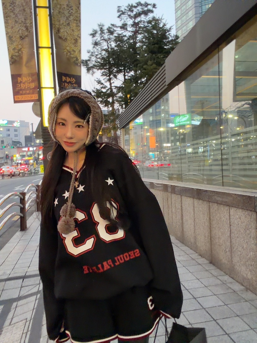 PALETTE-Q東大門㊣代購女裝新品休閑真品推薦25秋冬衛衣加絨PALETTE-Q衛衣