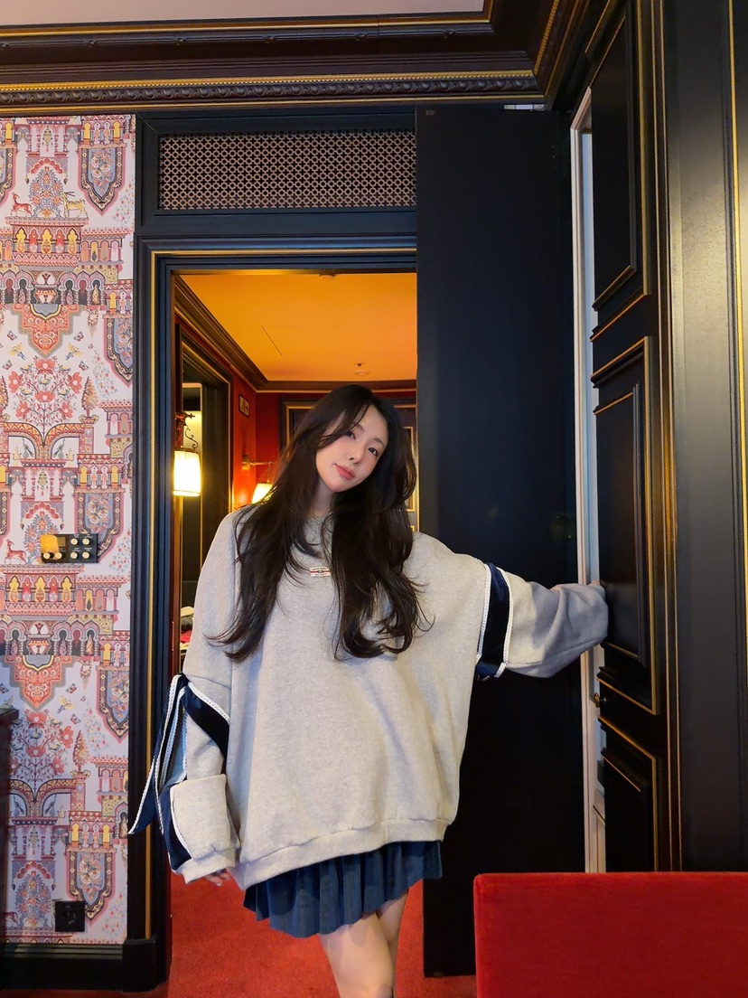 PALETTE-Q東大門㊣實拍女士新款推薦時尚人氣衛衣天鵝絨加絨PALETTE-Q衛衣