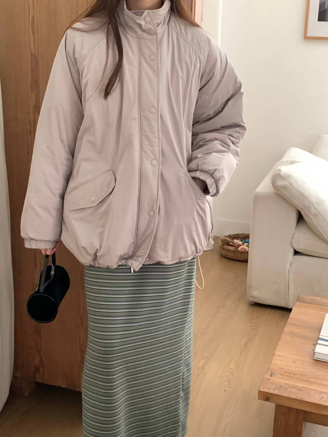 ONEMORETHING東大門㊣直郵女裝新款休閑人氣時尚短款棉服填充ONEMORETHING短款棉服圖色2