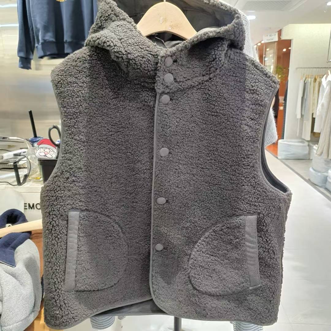 ONEMORETHING韓國直郵㊣女裝新款職業真品推薦時尚馬甲連帽ONEMORETHING馬甲圖色1