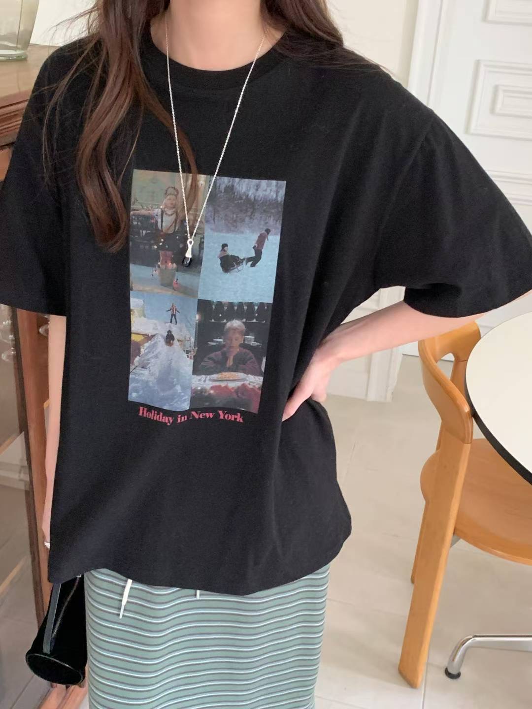 ONEMORETHING東大門㊣直郵女裝新款職業休閑真品人氣推薦T恤ONEMORETHINGT恤圖色1