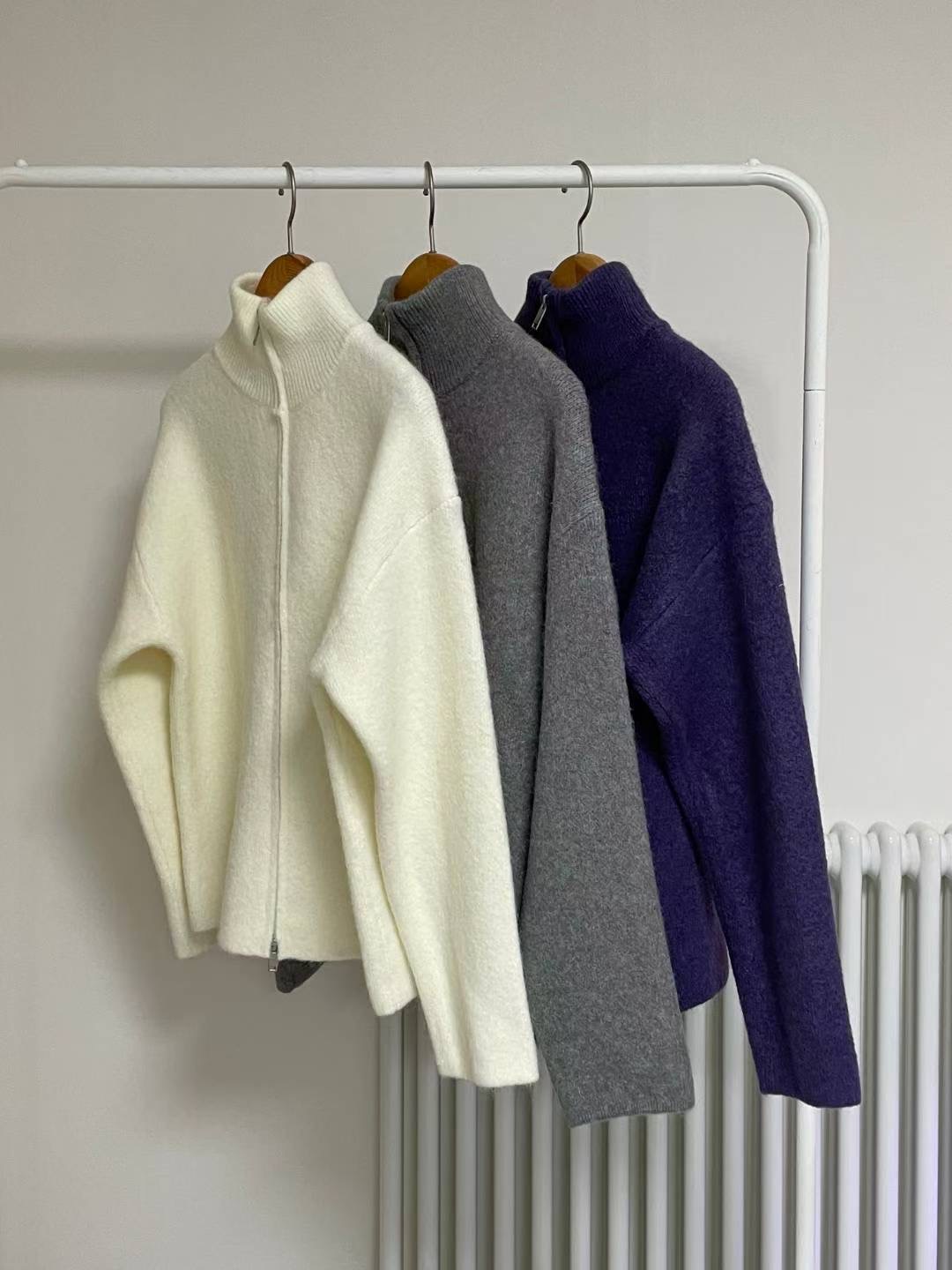 ONEMORETHING東大門㊣直郵女裝新品職業熱賣休閑針織衫拉鏈ONEMORETHING針織衫