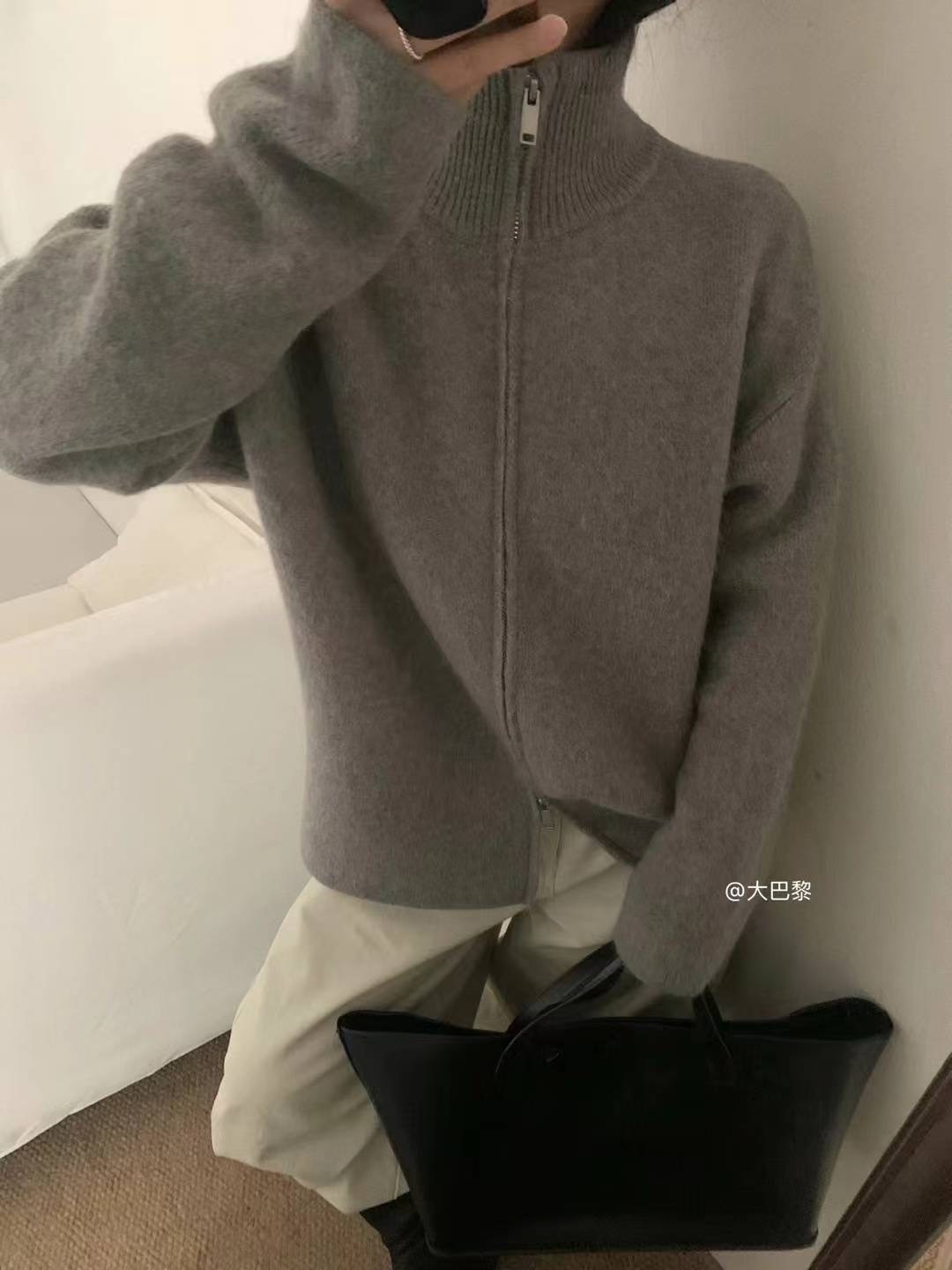 ONEMORETHING東大門㊣直郵女裝新品職業熱賣休閑針織衫拉鏈ONEMORETHING針織衫圖色3