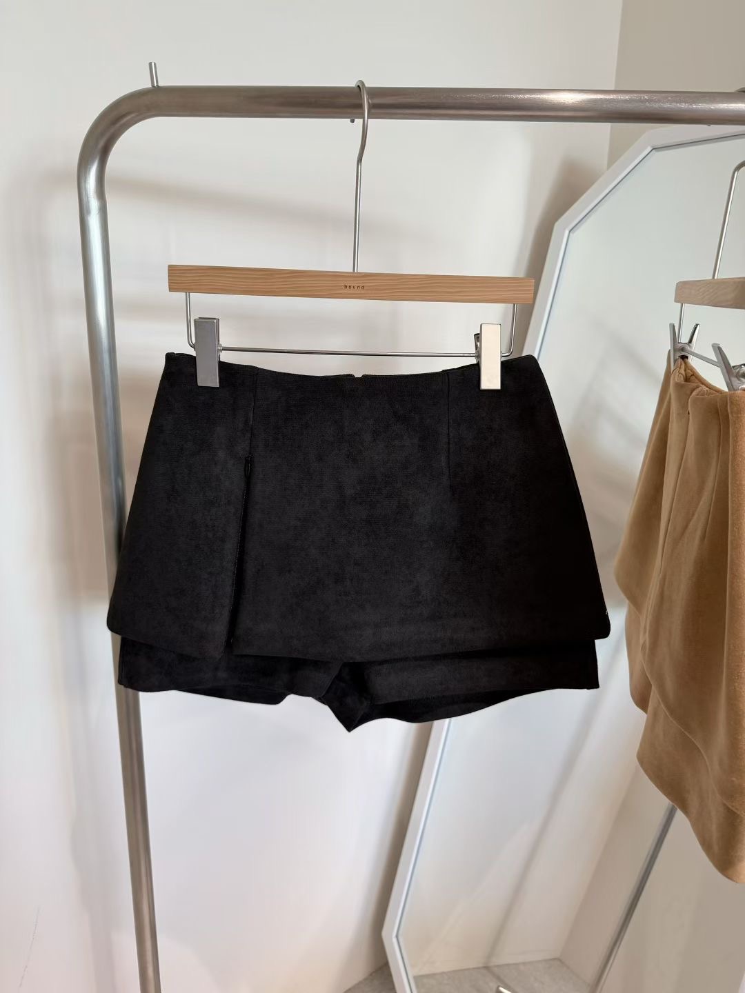 BOUND東大門㊣直郵女士新品推薦人氣職業休閑熱賣真品裙褲麂皮BOUND裙褲圖色1