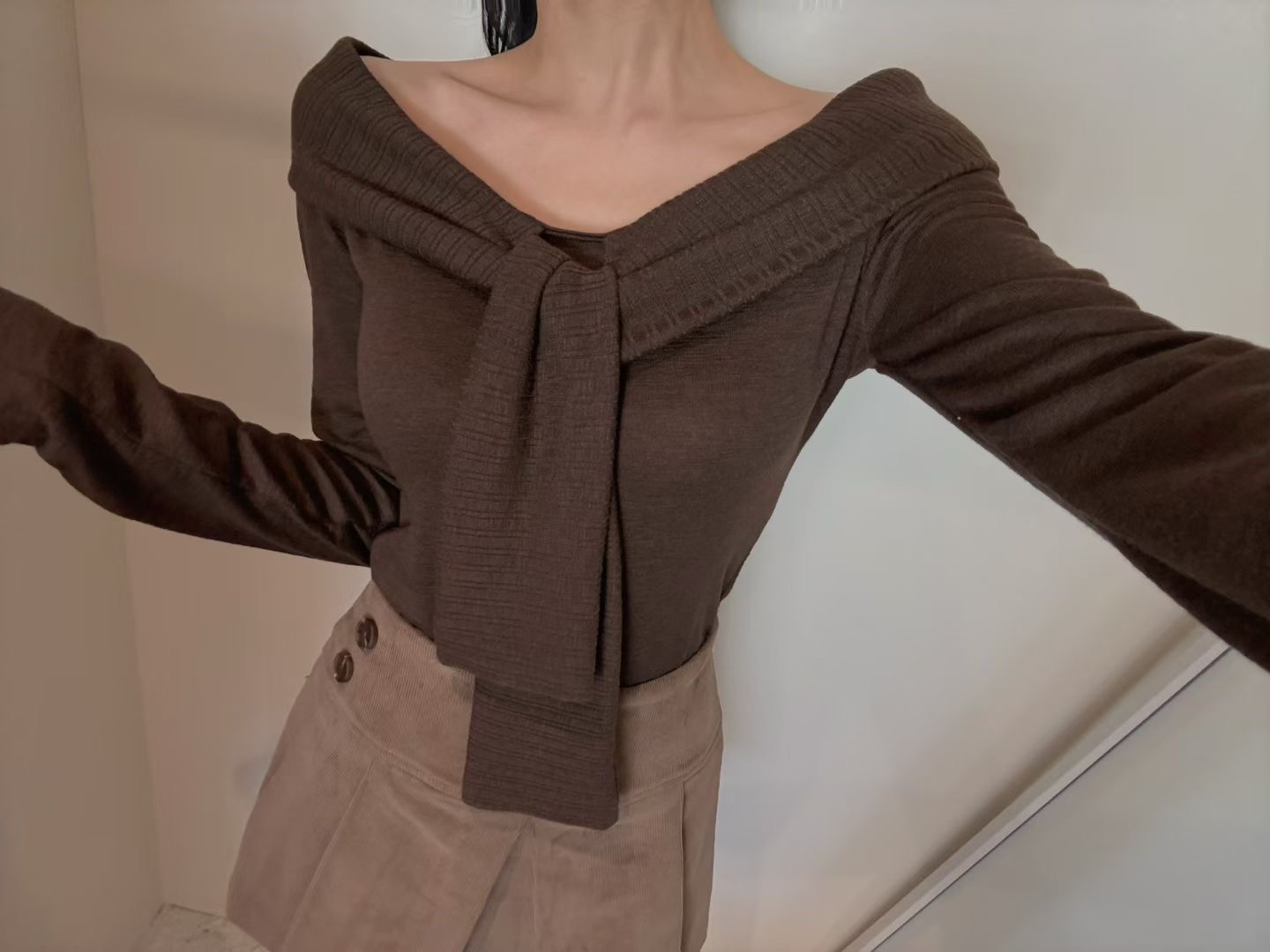 BOUND東大門㊣直郵女裝新品推薦真品時尚休閑25秋冬長袖T恤BOUND長袖T恤圖色3