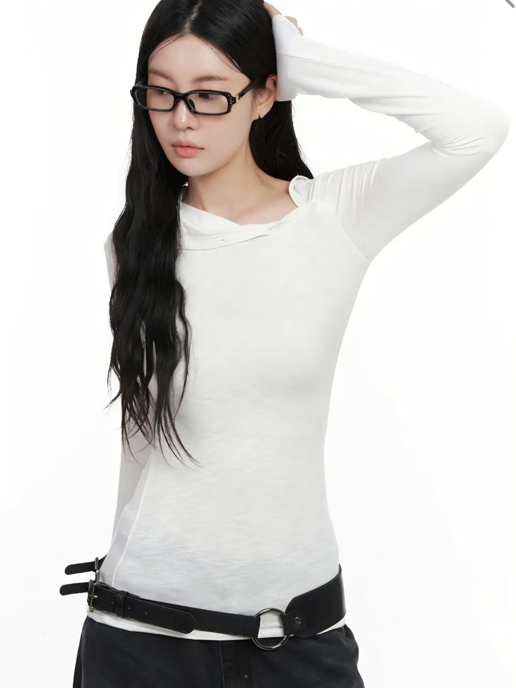 MEILLEUR韓國直郵㊣女裝新品休閑人氣時尚推薦25秋冬長袖T恤MEILLEUR長袖T恤圖色2