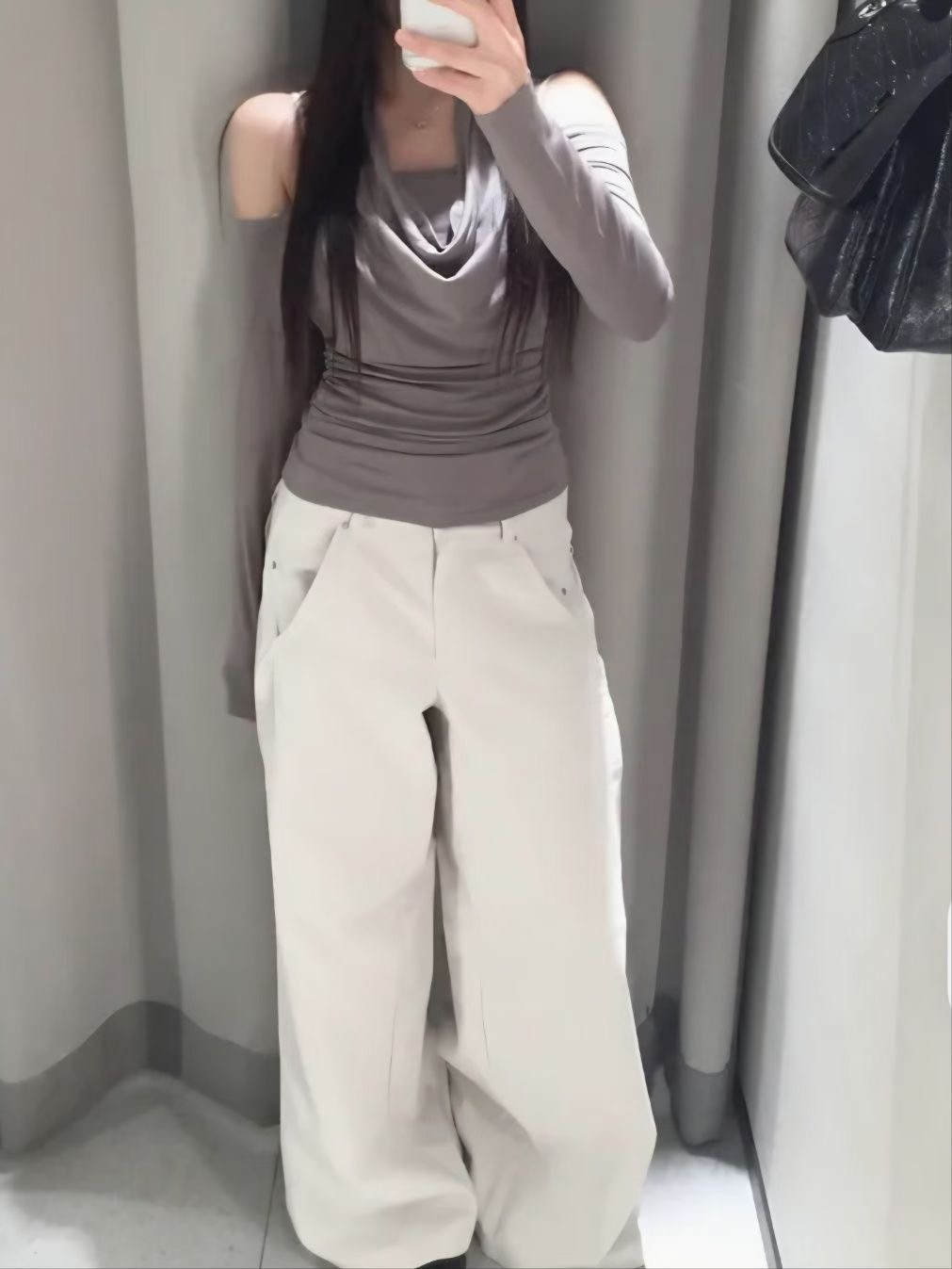 MEILLEUR東大門㊣直郵女士新款人氣職業熱賣真品休閑褲口袋MEILLEUR休閑褲