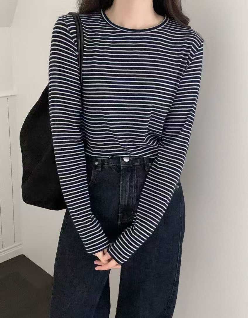 ONEMORETHING東大門㊣代購女士新品職業推薦真品休閑長袖T恤ONEMORETHING長袖T恤圖色3