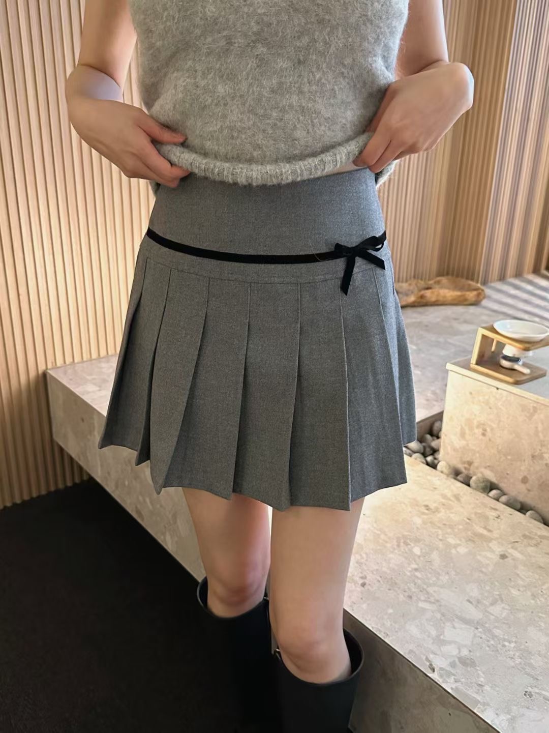 BOUND東大門㊣直郵女裝新款人氣時尚25秋冬熱賣推薦職業短裙BOUND短裙圖色2