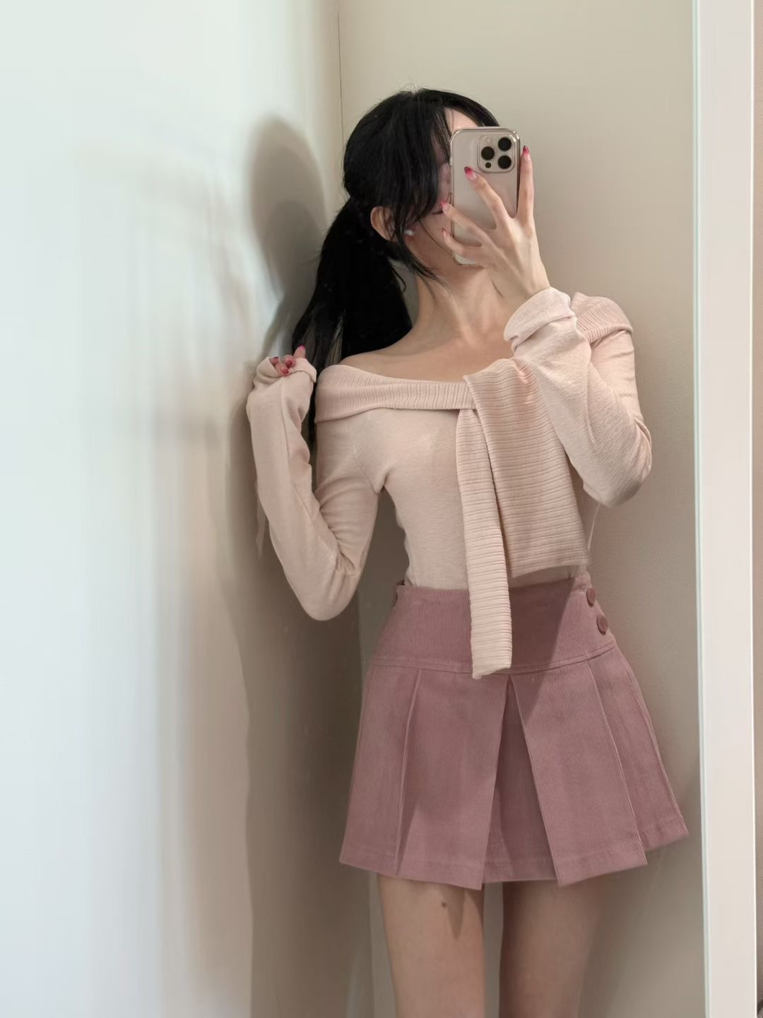 BOUND東大門㊣實拍女裝新款職業休閑時尚熱賣25秋冬短裙燈芯絨BOUND短裙圖色2