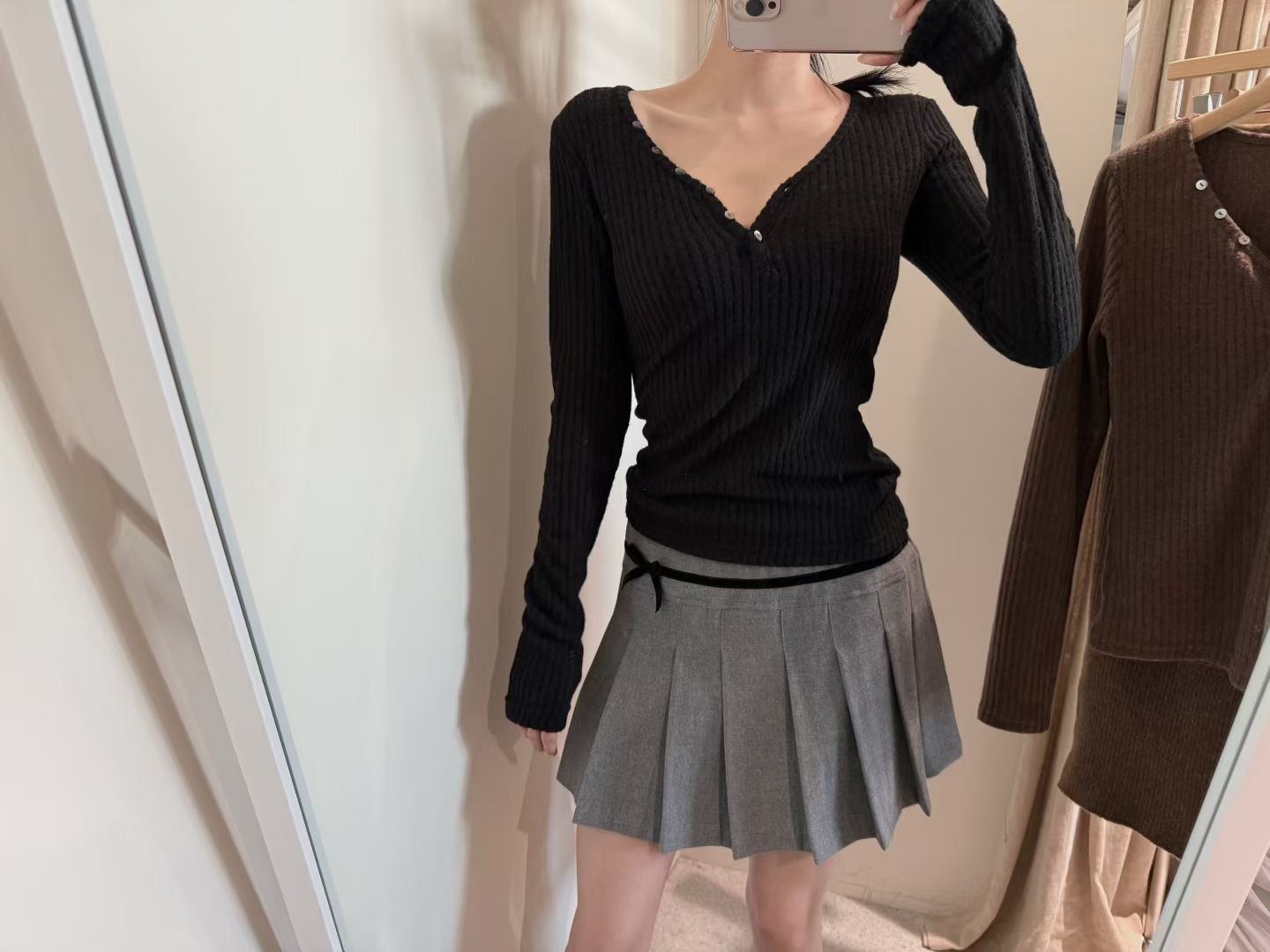 BOUND東大門㊣代購女裝新款時尚職業休閑真品人氣25秋冬長袖T恤BOUND長袖T恤圖色1