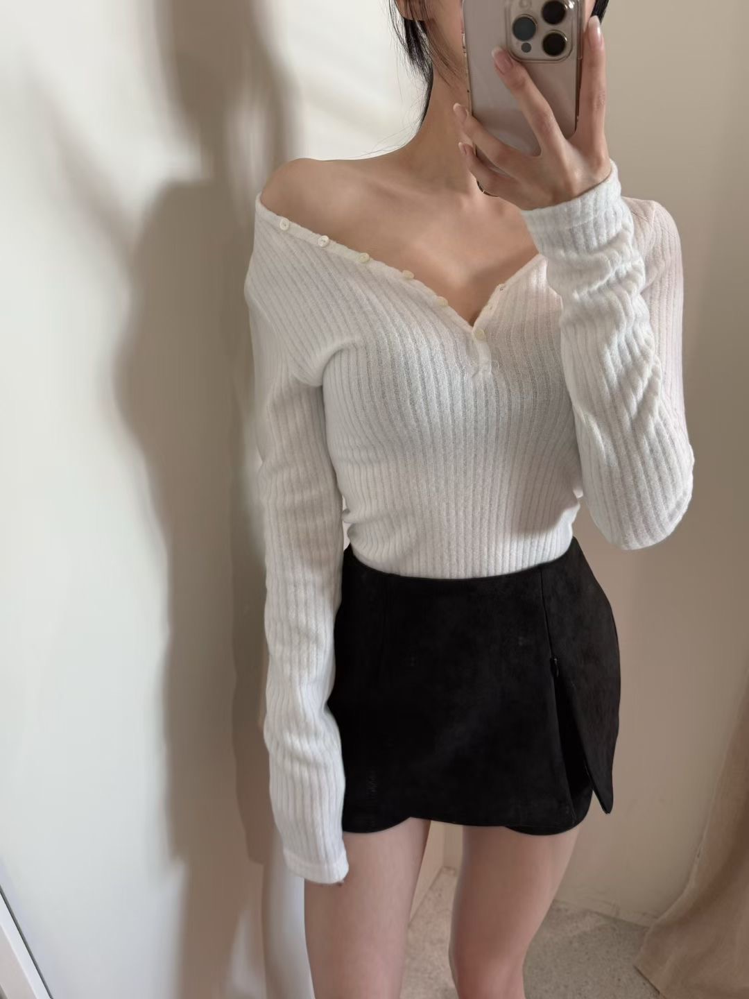 BOUND東大門㊣代購女裝新款時尚職業休閑真品人氣25秋冬長袖T恤BOUND長袖T恤圖色2